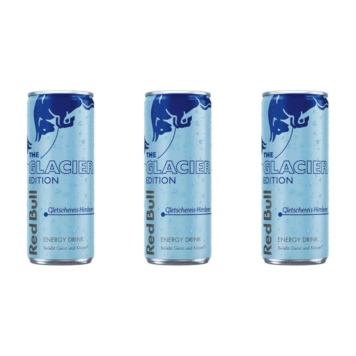 Red Bull Glacier Edition Gletschereis-Himbeer – 3 x 250 ml (750 ml)