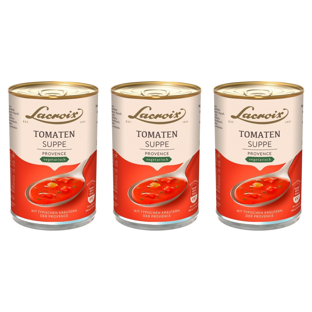 Lacroix Tomaten-Suppe Provencale – 3 x 400 ml (1200 ml)