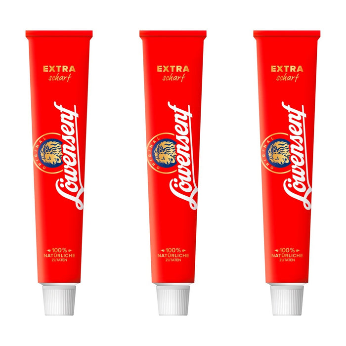 Löwensenf Extra Scharf – 3 x 100 ml (300 ml)