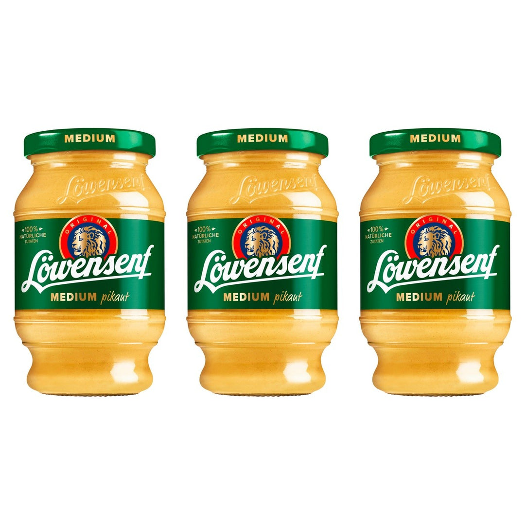 Löwensenf Mittelscharf – 3 x 250 ml (750 ml)
