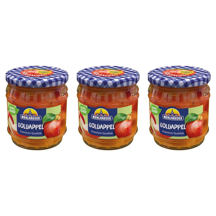 Mühlhäuser Gold-Appel Konfitüre Extra – 3 x 450 g (1350 g)