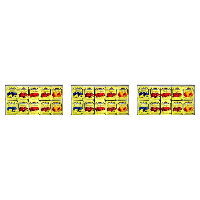 Mühlhäuser Pflaumenmus, Erdbeere, Sauerkirsch, Aprikose, Pfirsich-Maracuja Konfitüre Extra 5-fach 10x25g – 3 x 250 g (750 g)