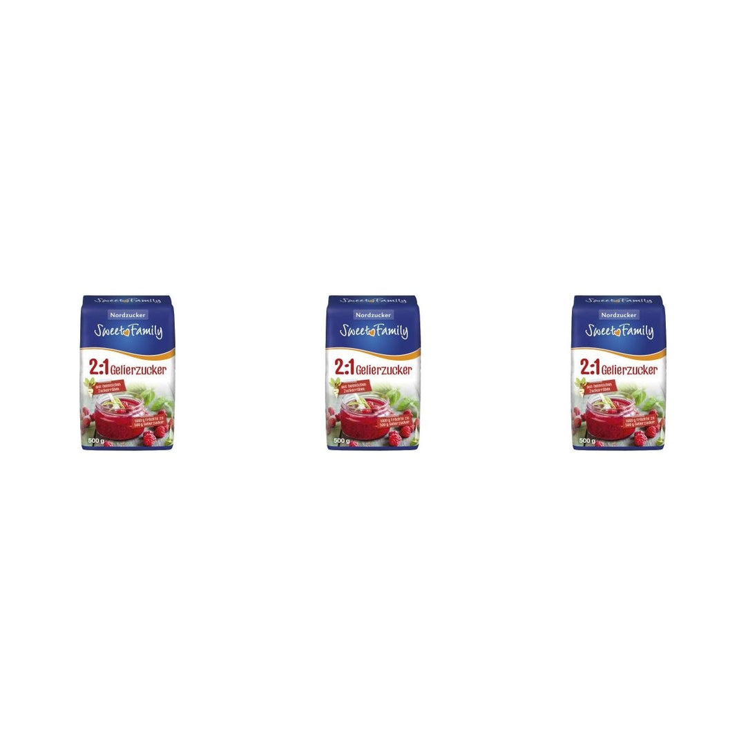 Sweet Family Nordzucker Gelierzucker 2:1 – 3 x 500 g (1500 g)