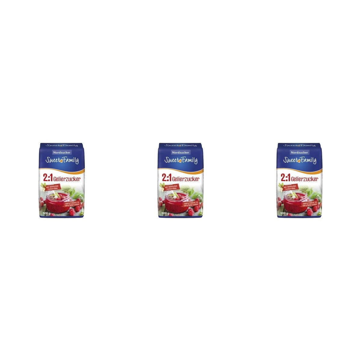 Sweet Family Nordzucker Gelierzucker 2:1 – 3 x 500 g (1500 g)