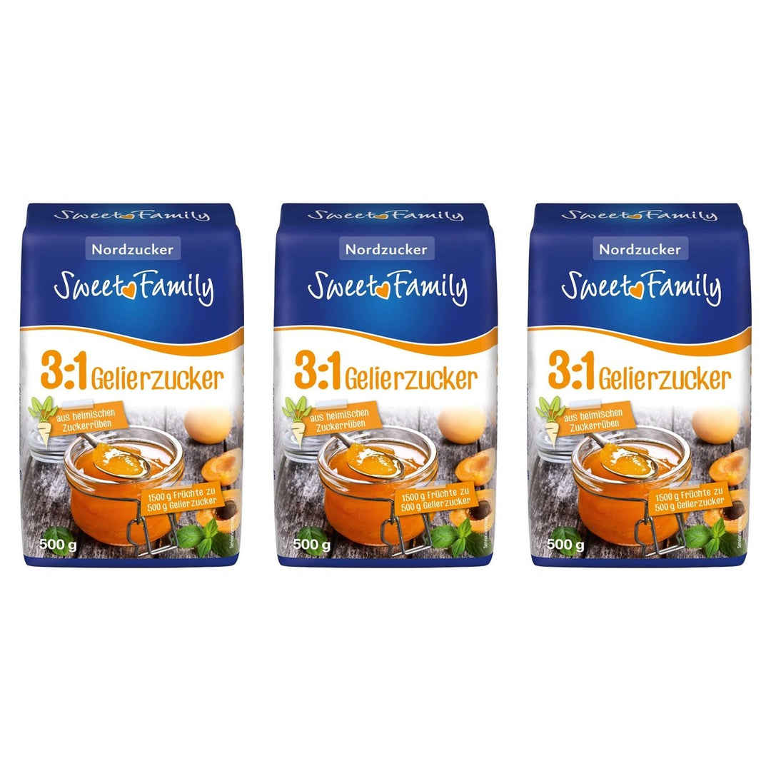 Sweet Family Nordzucker Gelierzucker 3:1 – 3 x 500 g (1500 g)