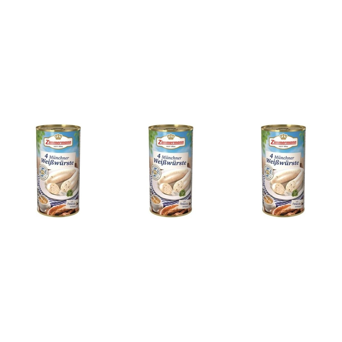 Zimmermann Muenchner Weisswurst 4ST – 3 x 530 g (1590 g)