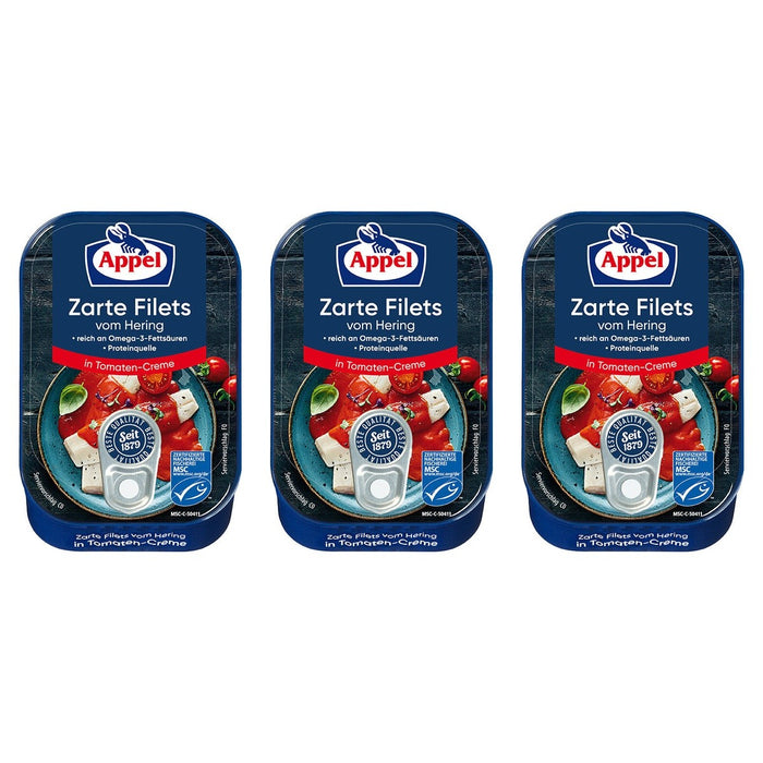 MSC Appel Heringsfilets Tomaten-Creme – 3 x 100 g (300 g)