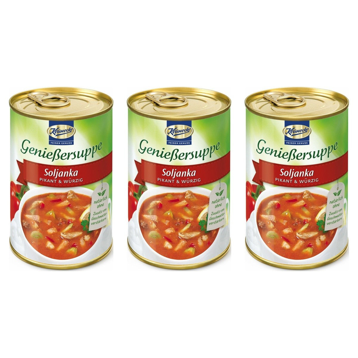 Keunecke Soljanka pikant und würzig – 3 x 400 ml (1200 ml)