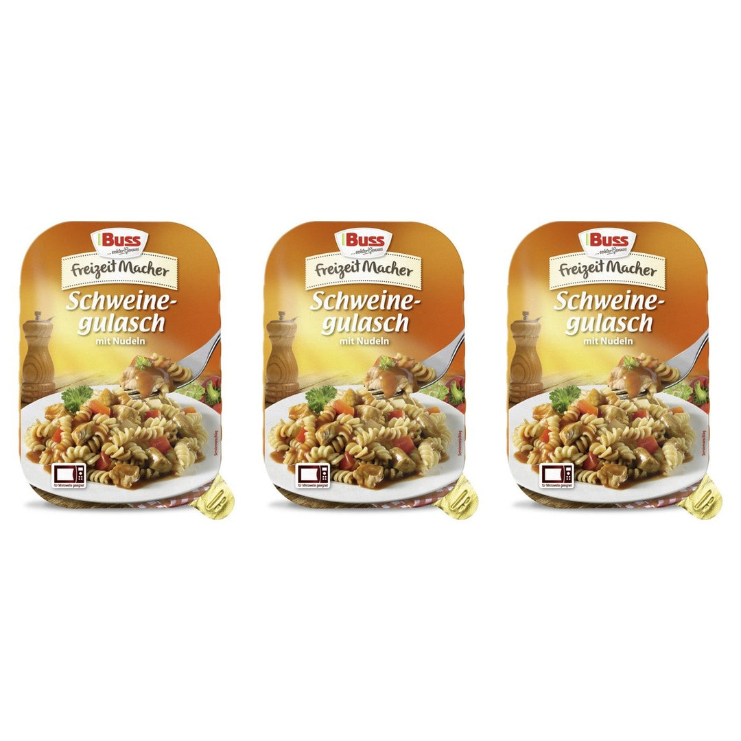 Buss Schweinegulasch-Topf mit Nudeln – 3 x 300 g (900 g)