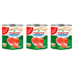 Gut&Günstig Tomaten ganz und geschält mit Tomatensaft – 3 x 800 g (2400 g)