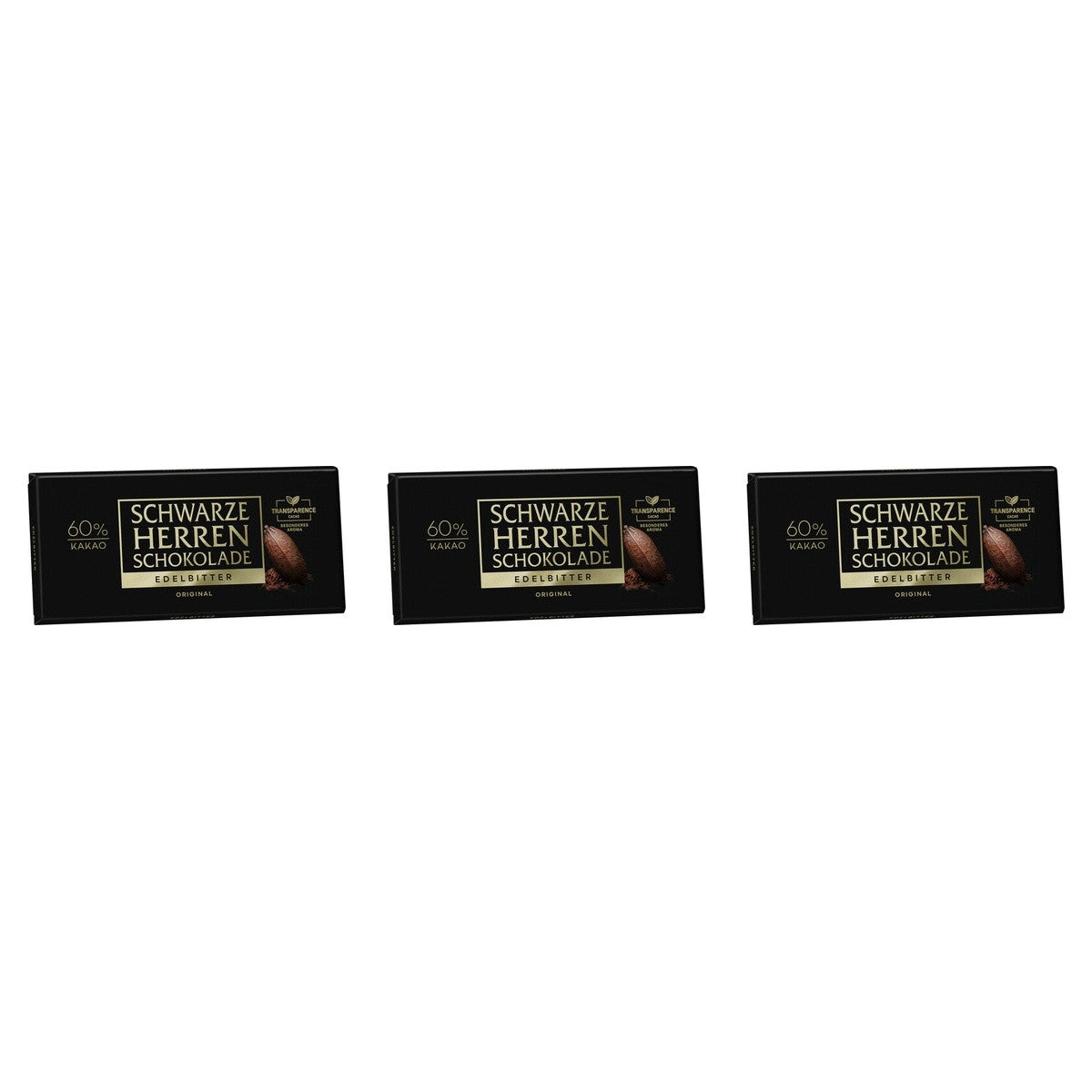 Sarotti Schwarze Herren Edelbitter TCE – 3 x 100 g (300 g)