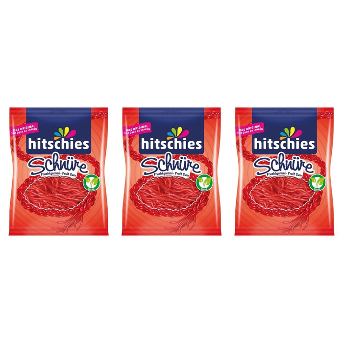 Hitschies Erdbeer-Schnüre – 3 x 125 g (375 g)
