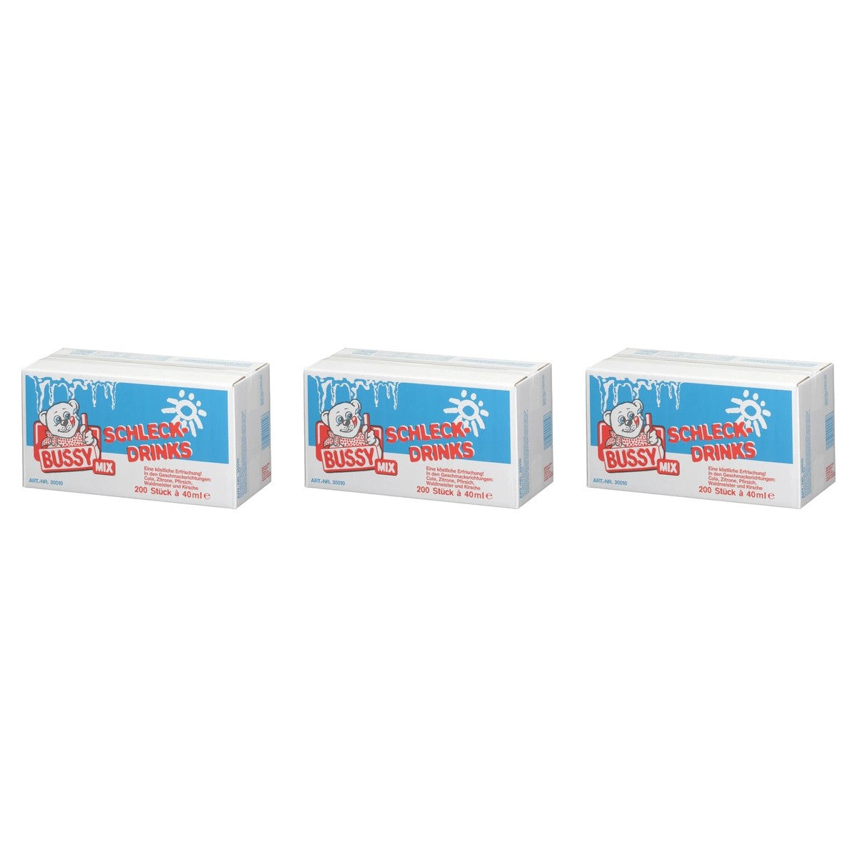 Bussy Mix Schleckdrinks 200x40ml – 3 x 8000 ml (24000 ml)