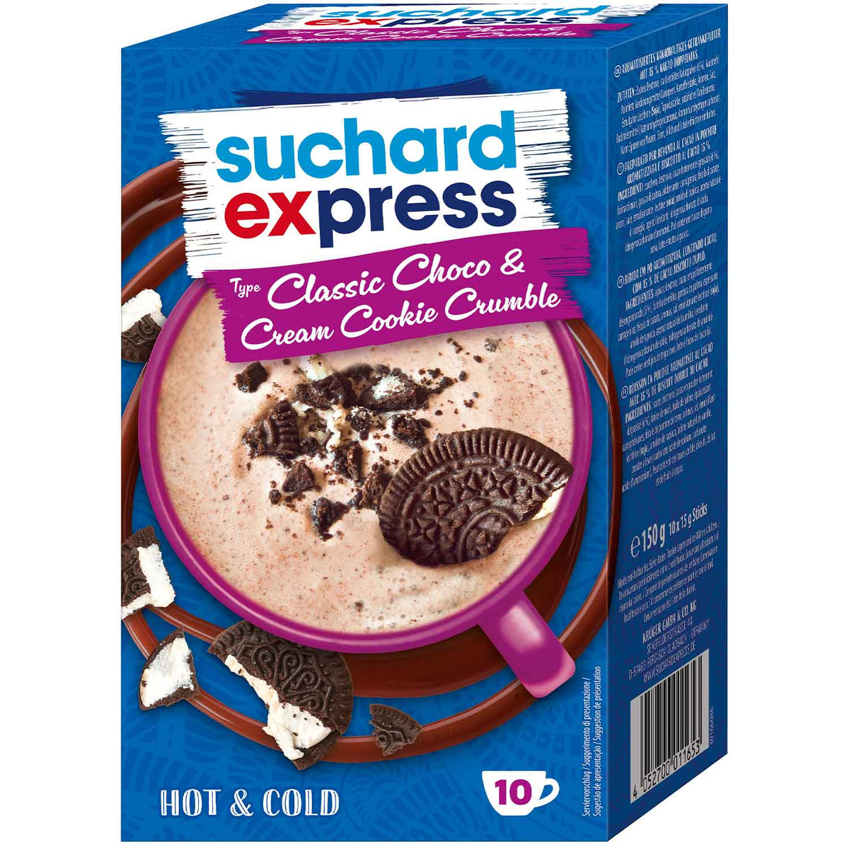 Suchard Express Sticks Type Classic Choco & Cream Cookie Crumble 10x15g (150g)