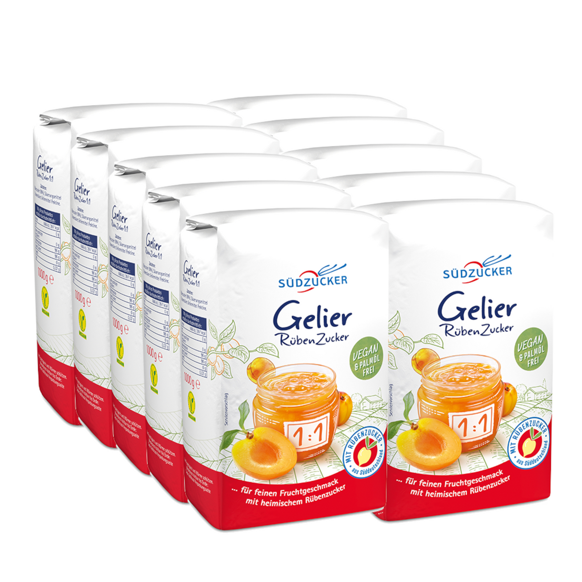 10x Südzucker Gelierzucker 1plus1 1kg (10x1kg)