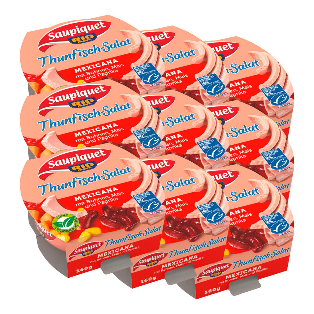 9x MSC Saupiquet Thunfisch-Salat Mexicana 160g (9x160g)