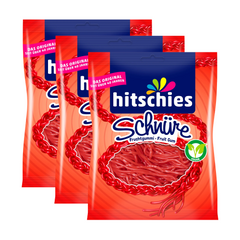 3x Hitschies Erdbeer-Schnüre 125g (3x125g)