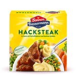 Produktbild anzeigen: Sonnen Bassermann Hacksteak Sauce mit Kartoffelpüree und buntem Gemüse 480g

