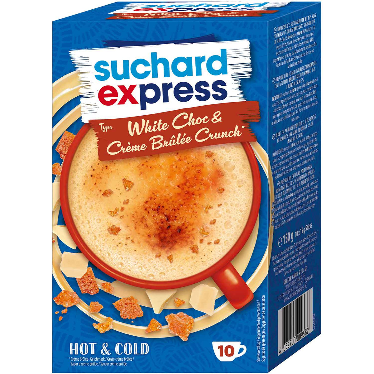 Suchard Express Sticks Type White Choc & Crème Brûlée Crunch 10x15g (150g)