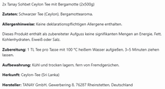 2x Tanay Sohbet Ceylon Tee mit Bergamotte (2x500g)