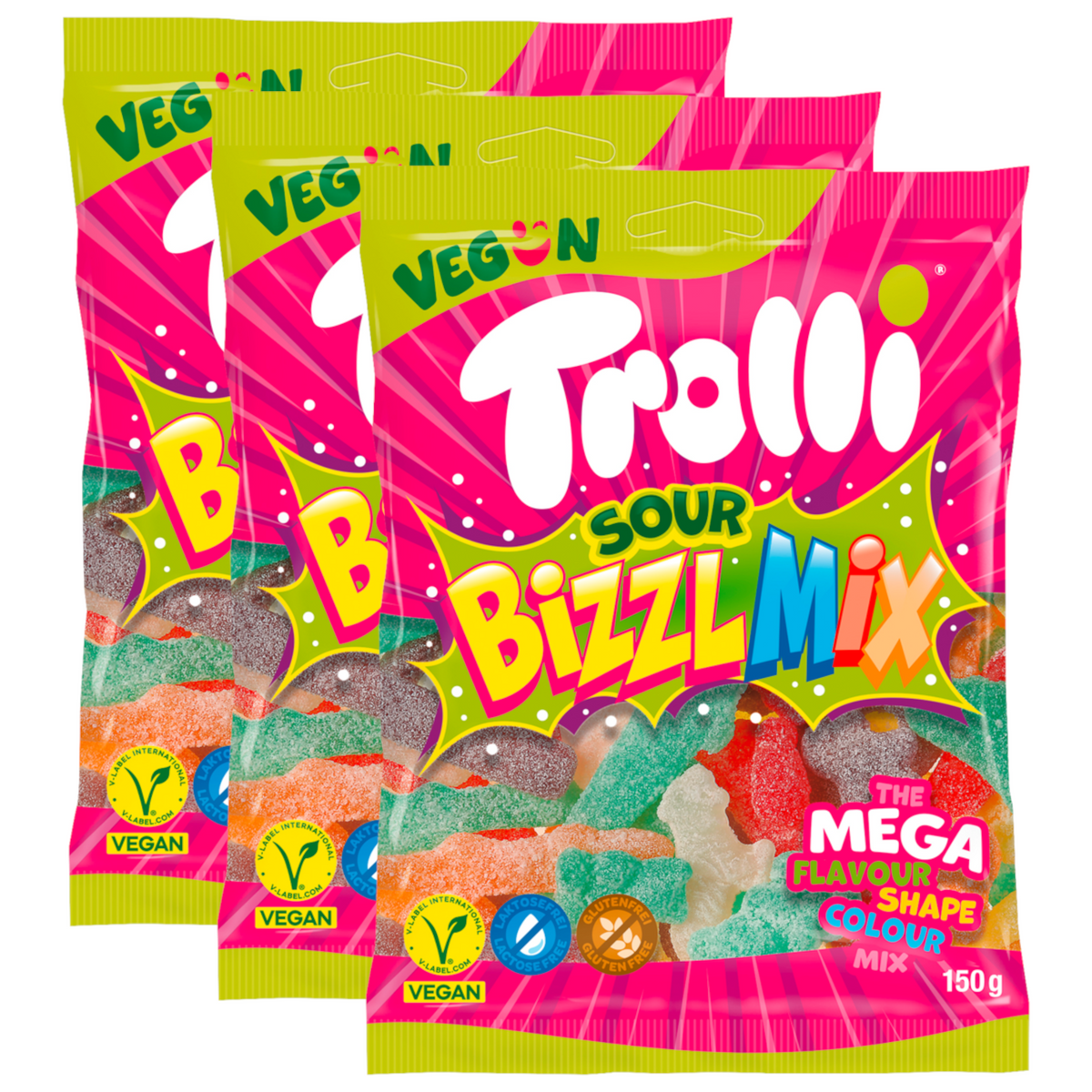 3x Trolli Bizzl Mix (3x150g)
