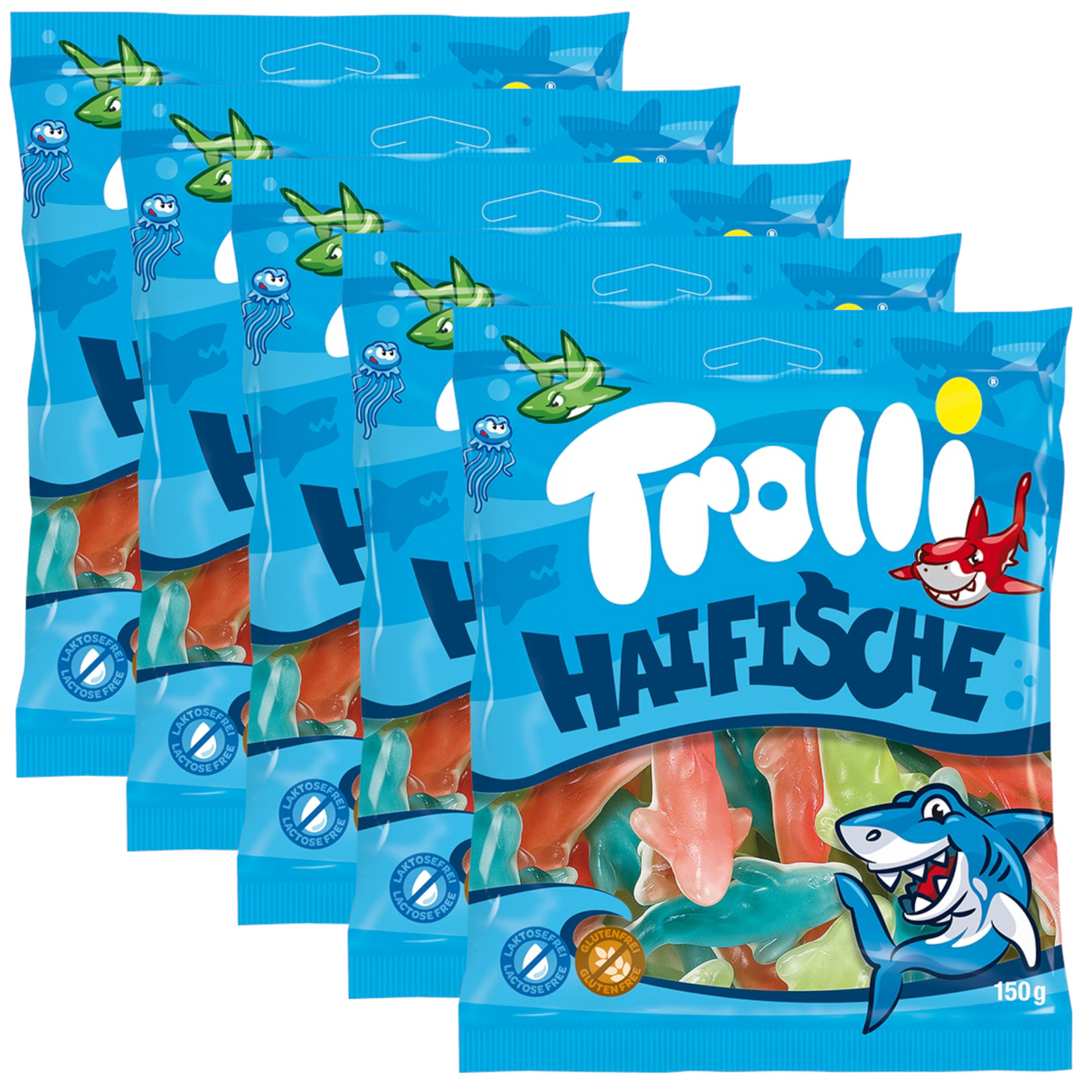 5x Trolli Haifische 150g (5x150g)