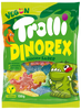 Trolli 4er Vegane Fruchtgummi Mischung Set – Sour Strawbies, Dino Rex, Apfelgarten & Bizzl Mix (4x150g)