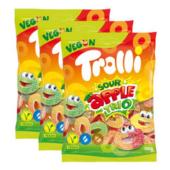 3x Trolli Sour Apple Trio 150g (3x150g)