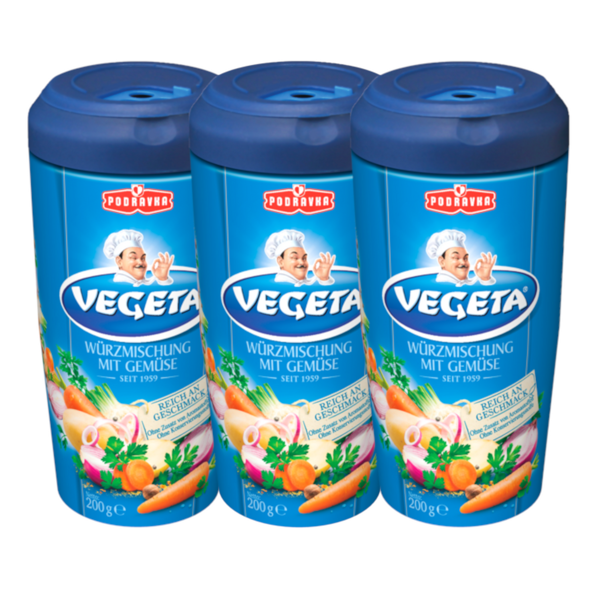 3x Natura Vegeta Gewürzmischung Streuer 200g mit Gemüse (3x200g)