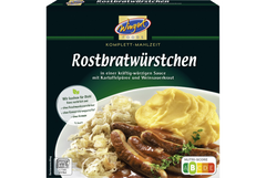 Wingert Foods Rostbratwürstchen mit Kartoffelpüree und Weinsauerkraut 480g