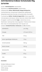 3x Zetti Bambina Erdbeer Schokolade 90g (3x90g)