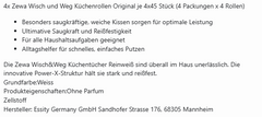 4x Zewa Wisch und Weg Küchenrollen Original je 4x45 Stück (4 Packungen x 4 Rollen)