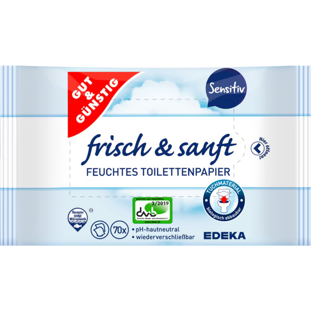G&G Feuchtes Toilettenpapier Sensitive 2x70er