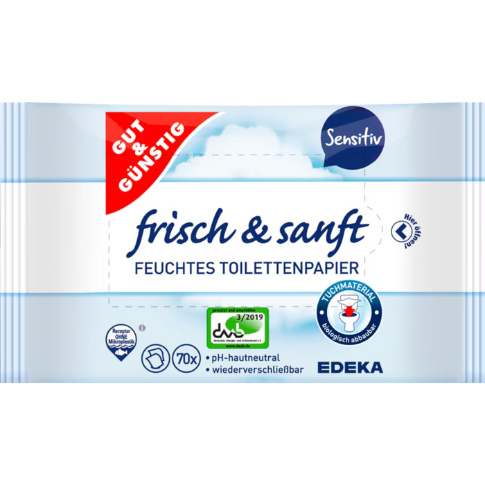 G&G Feuchtes Toilettenpapier Sensitive 2x70er